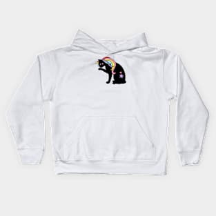 Black Kittycorn Kids Hoodie